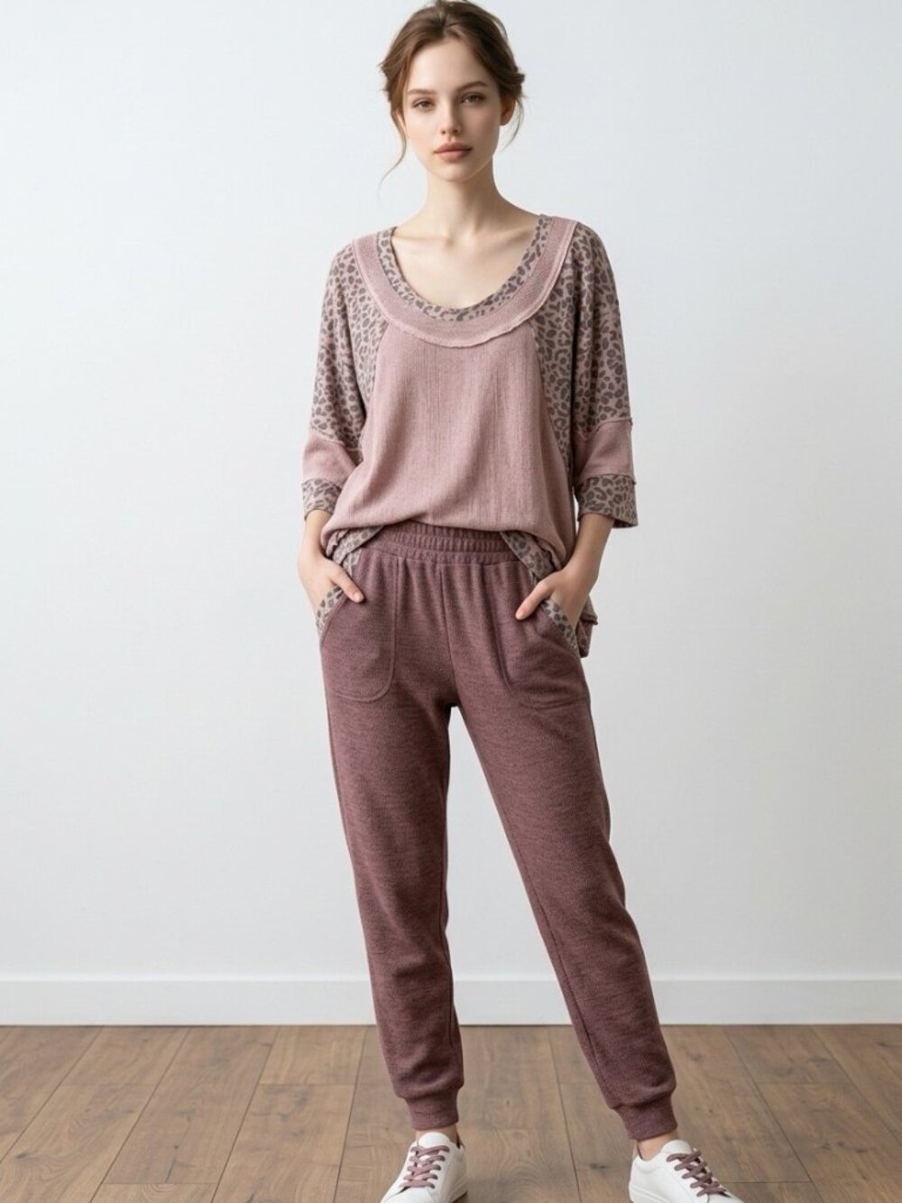 POL Leopard Print Mix Top - Small (NWOT)